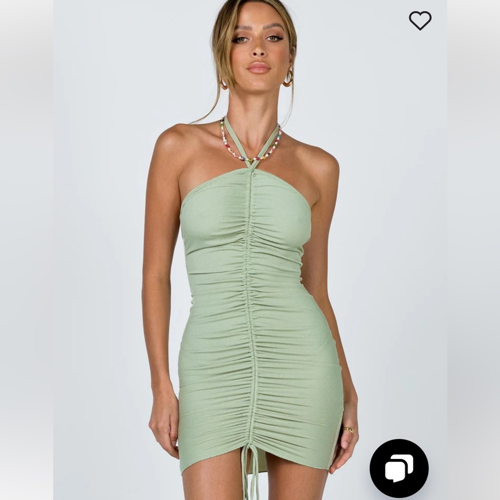 PRINCESS POLLY AVERY MINI DRESS IN SAGE